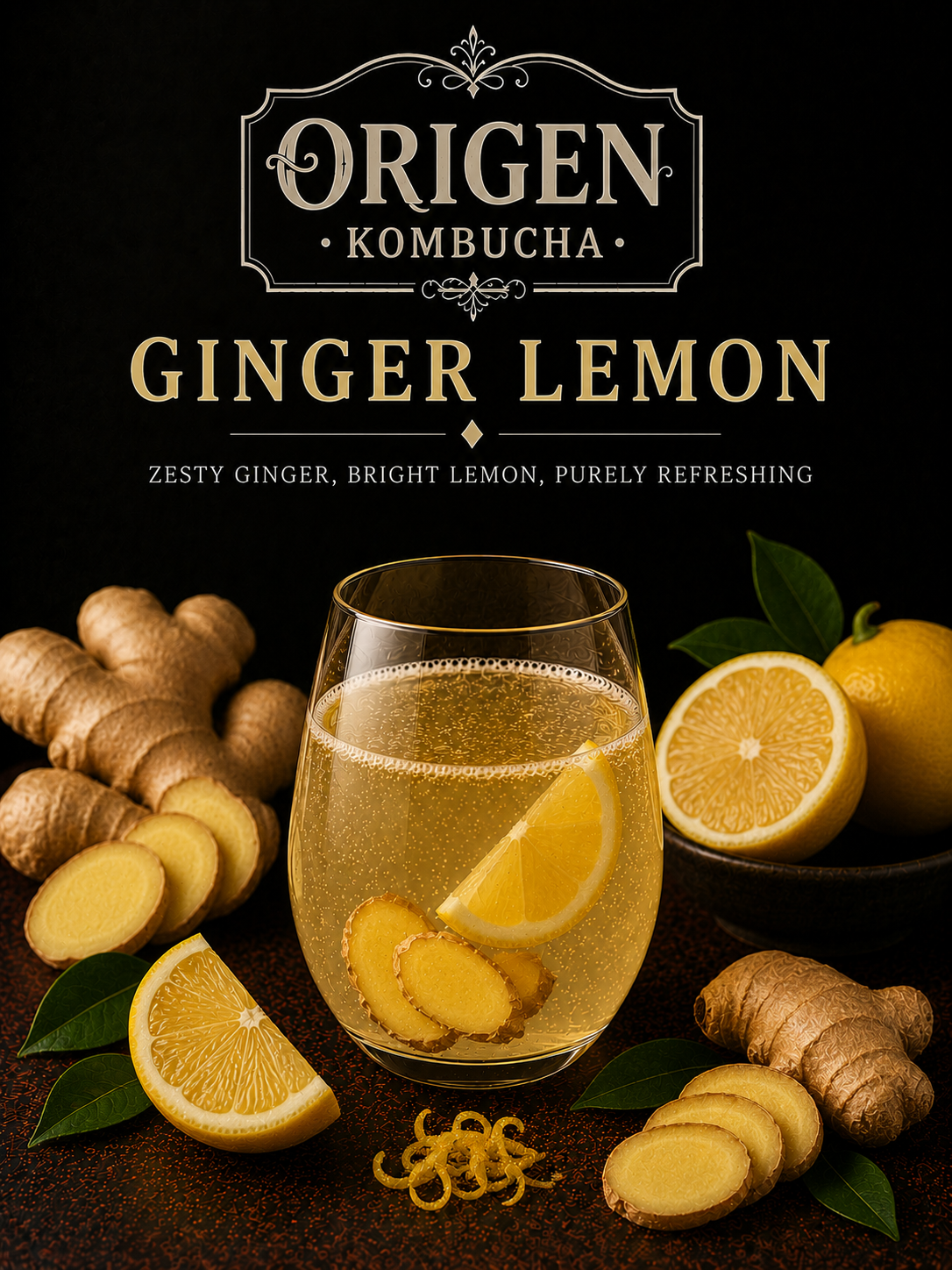 Ginger Lemon kombucha