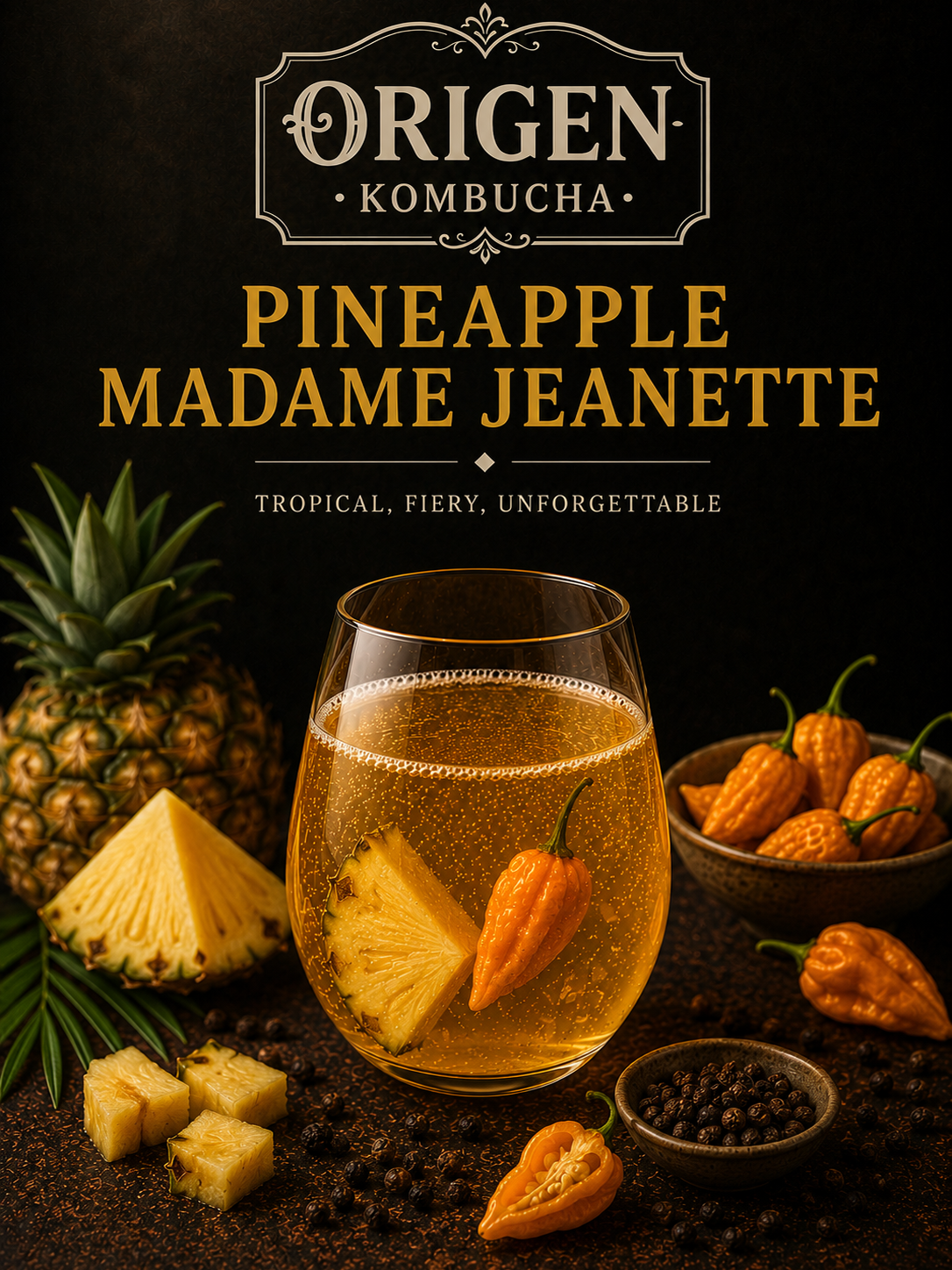 Pineapple Madame Jeanette kombucha - Limited Edition