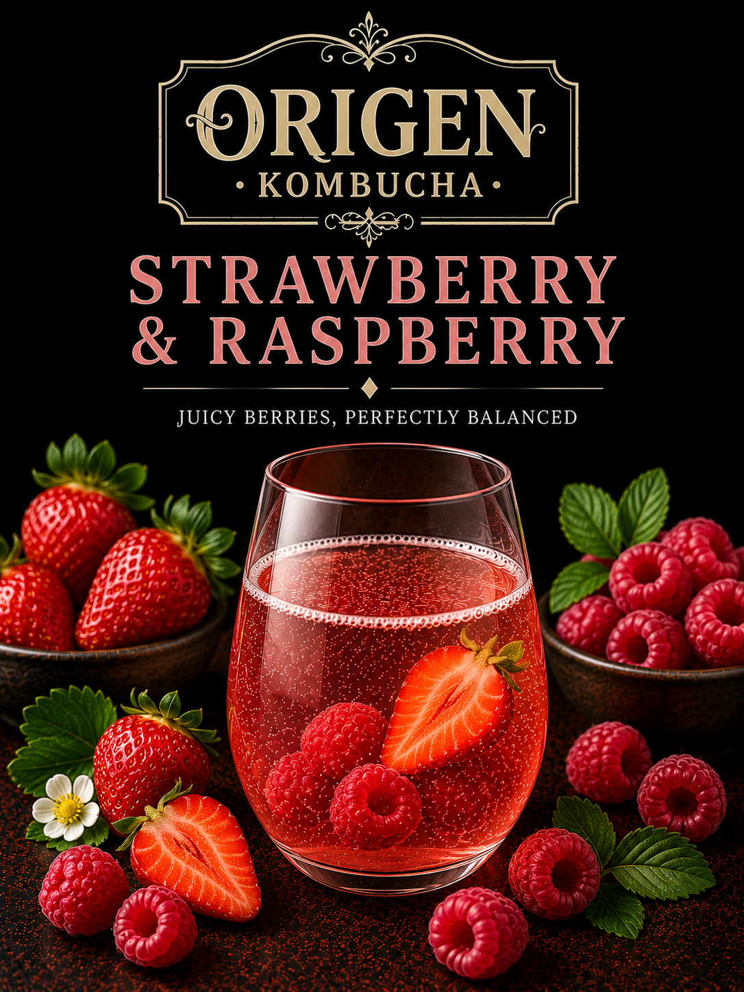 Strawberry kombucha